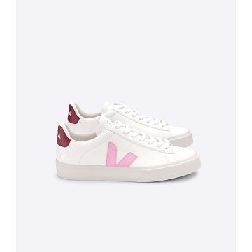 Low Tops Sneakers Barbati Veja CAMPO CHROMEFREE White/Pink | RO 293YXF